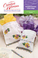 Painted Pansies Linen Bags