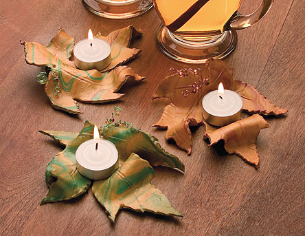 Maple Leaf Clay Votives